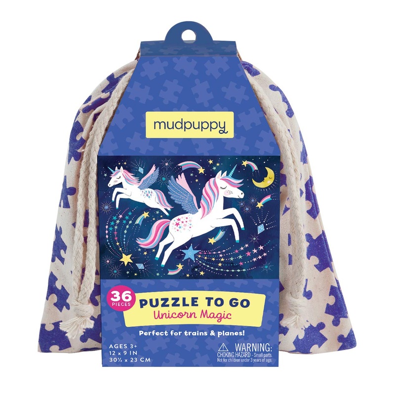 Mudpuppy Unicorn Magic To Go Puzzle, 36 Pieces, Ages 3+, Travel-Friendly Bag, Made With Safe, Non-Toxic Materials, Multicolor (7