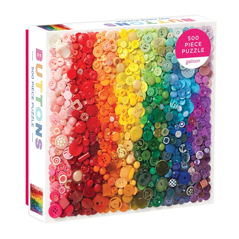 Rainbow Buttons 500 Piece Puzzle, Multicolor, (Model: 0735360146)