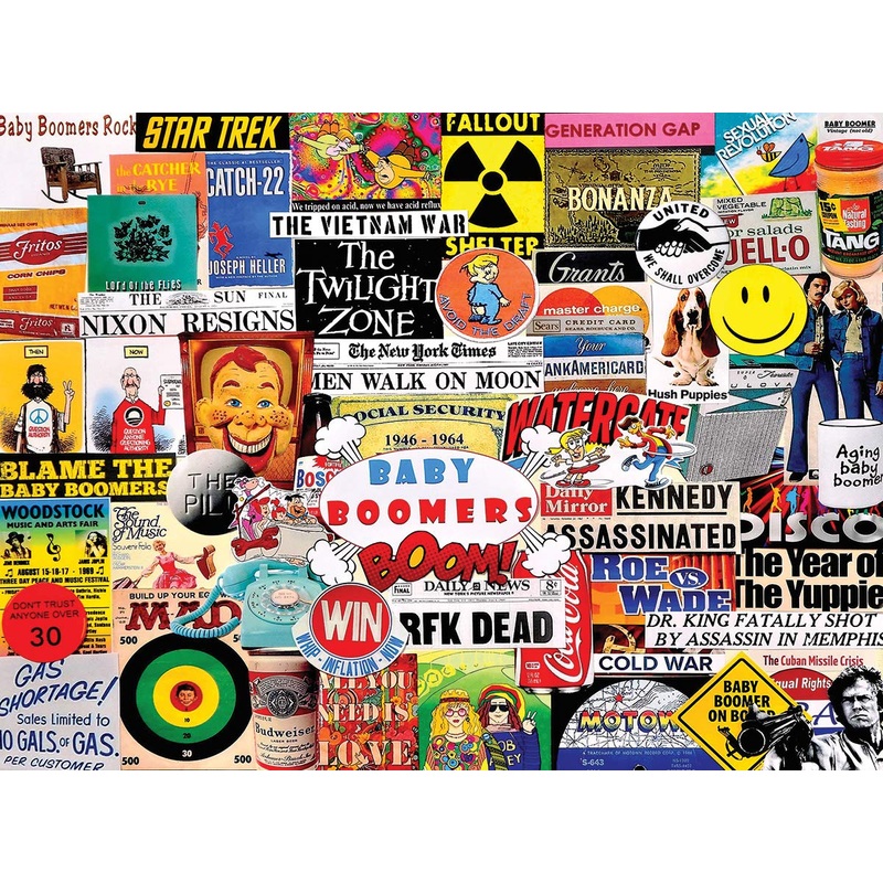 White Mountain Puzzles Baby Boomers - 1000 Piece Jigsaw Puzzle