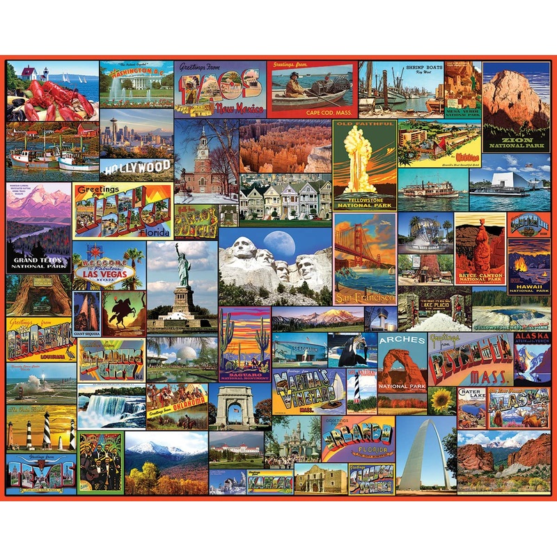 White Mountain Puzzles Best Places In America - 1000 Piece Jigsaw Puzzle