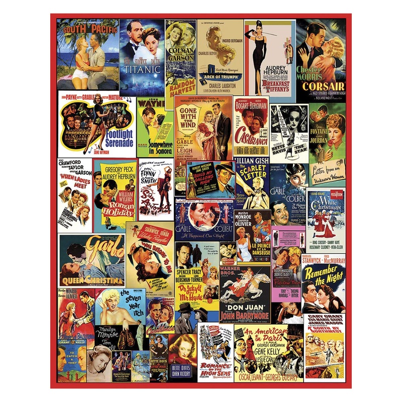 White Mountain Puzzles - Classic Movie Posters - 1,000 Piece Jigsaw Puzzle