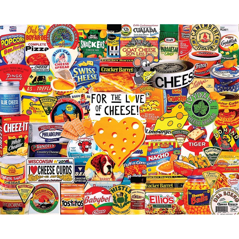 White Mountain Puzzles I Love Cheese, 1000 Piece Jigsaw Puzzle