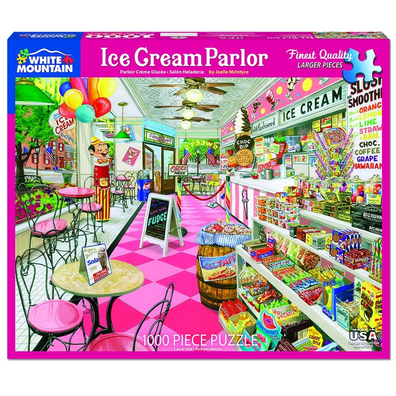 White Mountain Puzzles Ice Cream Parlor, 1000 Piece Jigsaw Puzzle