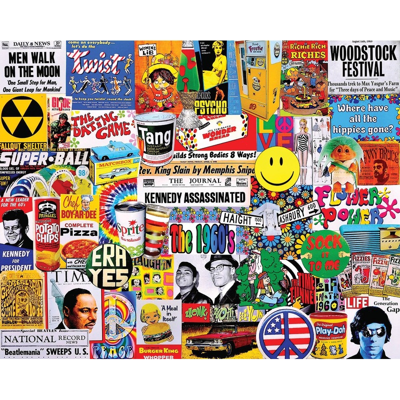 White Mountain Puzzles Life In The 60'S - 1000 Piece Jigsaw Puzzle