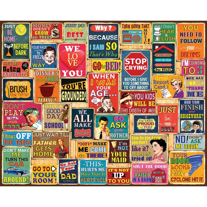 White Mountain - Things Parents Say, 1000 Piece Jigsaw Puzzle