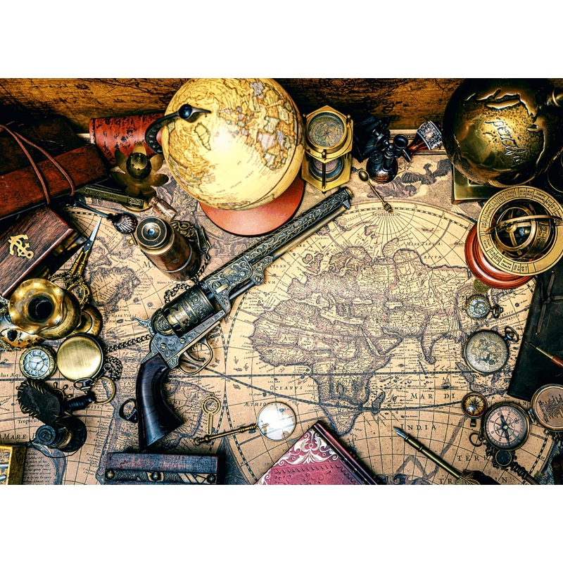 Brain Tree - Pirates Table 1000 Piece Puzzle For Adults - Unique Puzzles For Adults 1000 Pieces And Up With Droplet Technology F