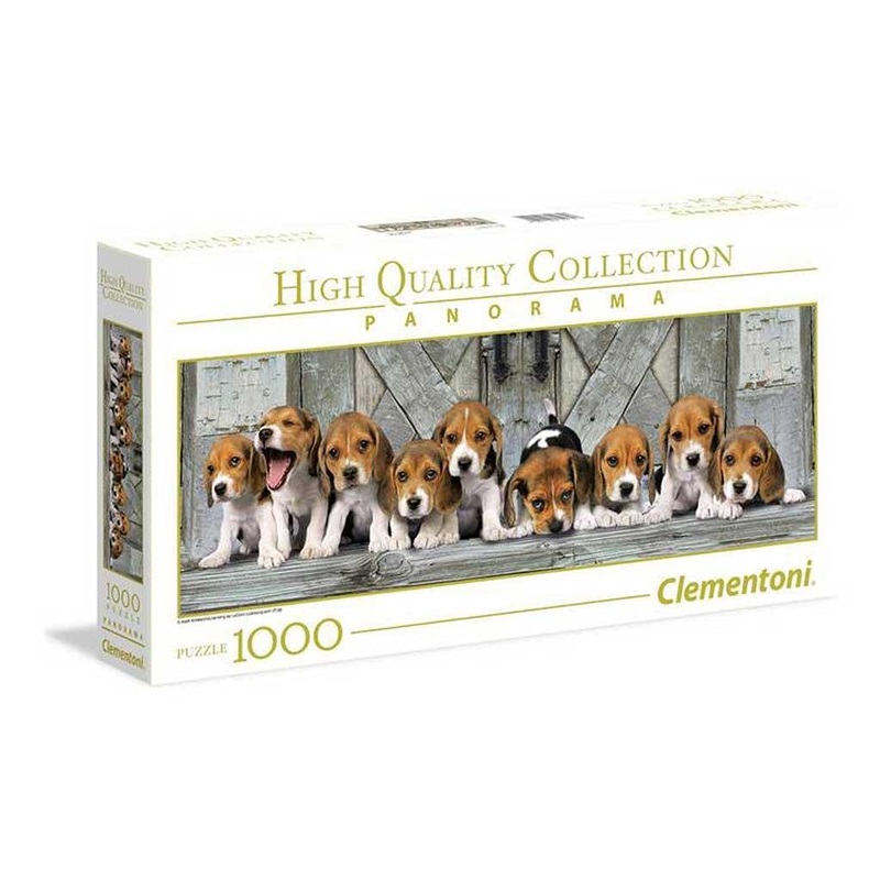 Clementoni - 39435 - Collection Panorama Puzzle For Adults And Children - Beagles - 1000 Pieces