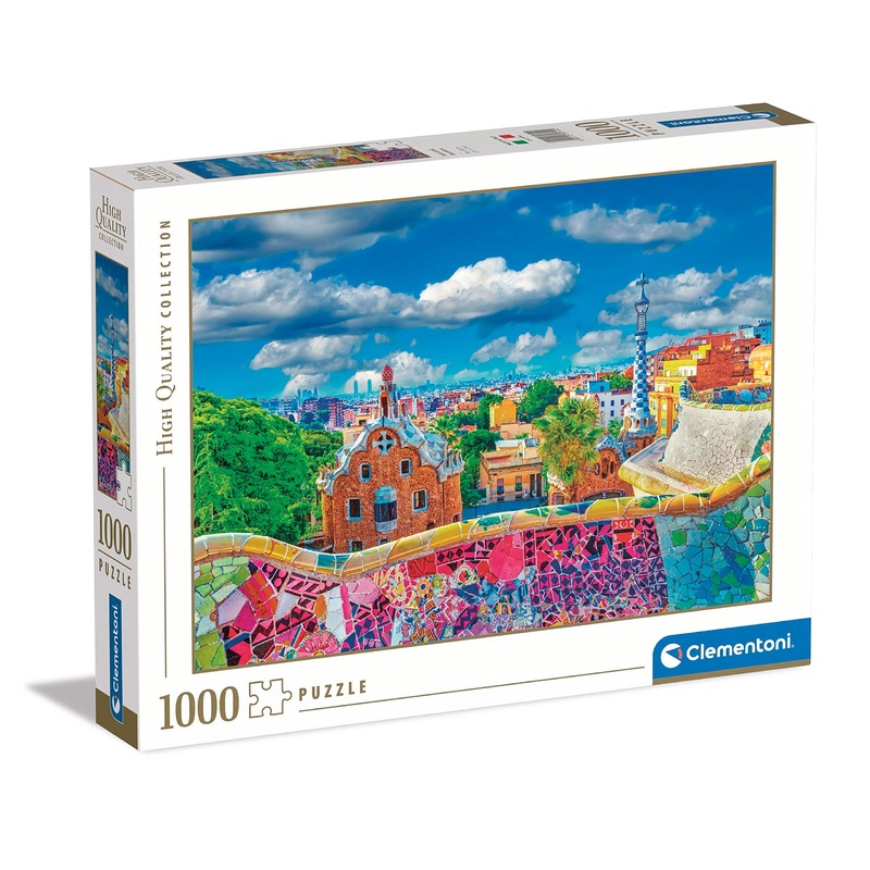 Clementoni - Park Gell - Barcelona - Puzzle Of 1000 Pieces - Patience And Reflection Game - Landscape Format - Net Image - 70 X