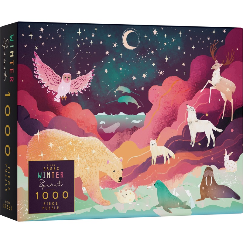 Elena Essex Puzzles For Adults 1000 Pieces - Mother Earth, Rainbow Kingdom, Roar Power (Winter Spirit)