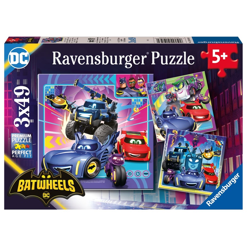 Ravensburger Batwheels 3X49 Piece Jigsaw Puzzle For Kids - Every Piece Is Unique, Pieces Fit Together Perfectly
