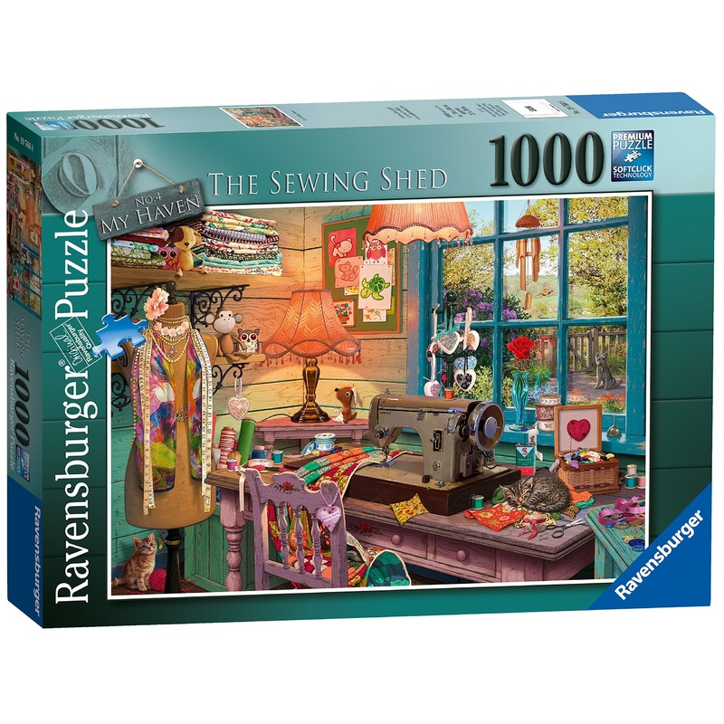 Ravensburger My Haven No. 4 The Sewing Shed 1000 Piece Jigsaw Puzzle For Adults And Kids Age 12 And Up