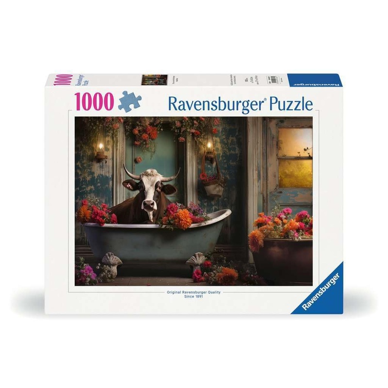 Ravensburger Puzzle 12000782 - The Cow In The Bath - 1000 Pieces Puzzle For Adults And Children From 14 Years