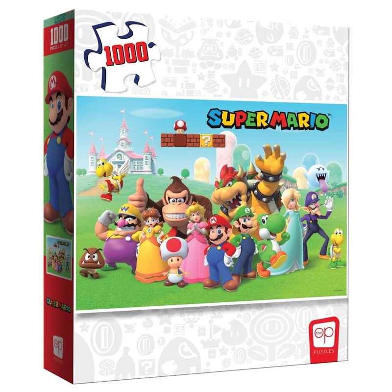 Super Mario Mushroom Kingdom    1,000 Piece Jigsaw Puzzle | Collectible Super Mario Puzzle Artwork Featuring Mario, Luigi, Princ
