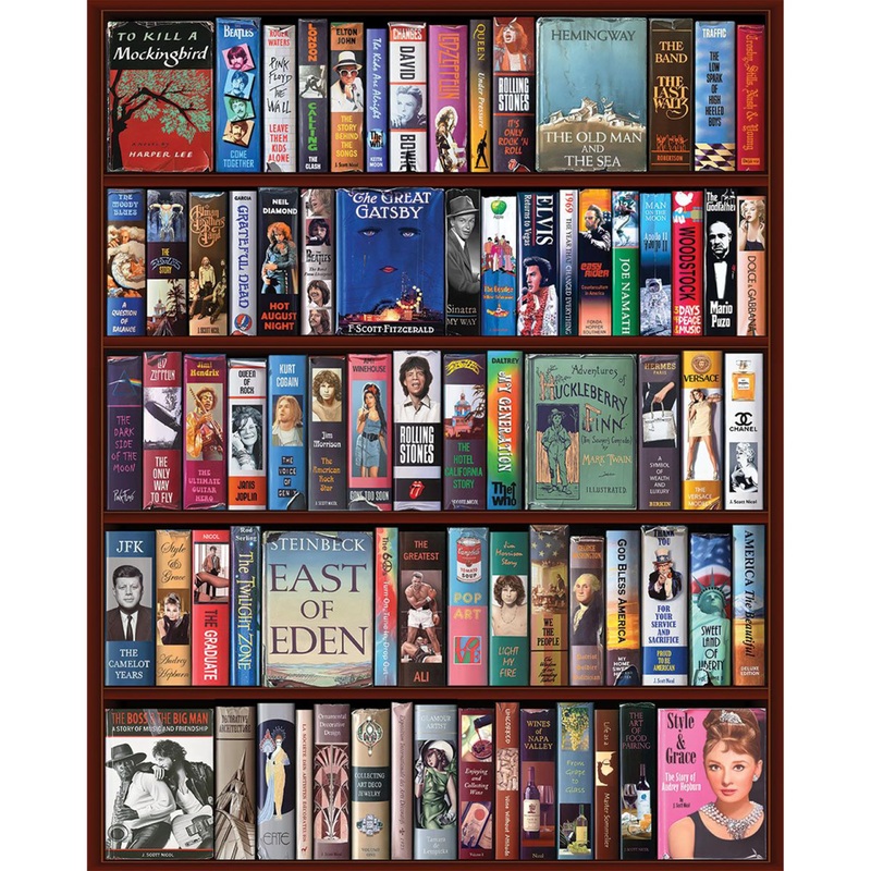 White Mountain Great Stories Puzzles For Adults 1000 Pieces Jigsaw Library Books Puzzle Gift For Book Lovers Novelists