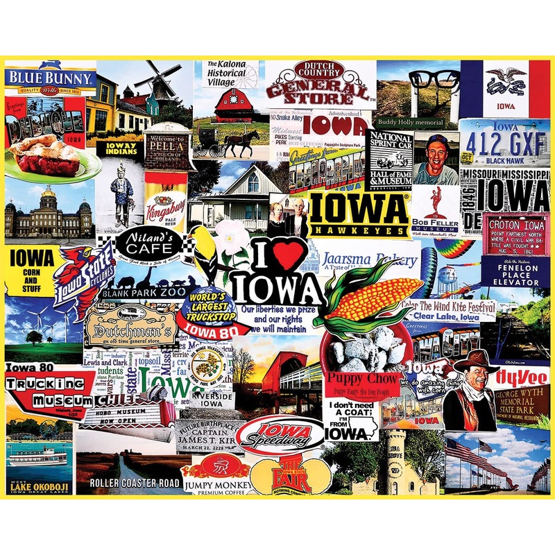 White Mountain - I Love Iowa, 1000 Piece Jigsaw Puzzle