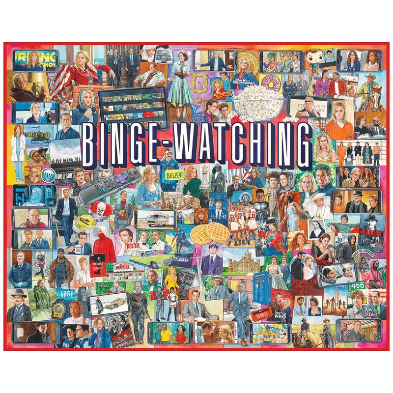 White Mountain Puzzles - Binge Watching - 1000 Piece Jigsaw Puzzle For Adults - Fun Family Activity - 24''X30''