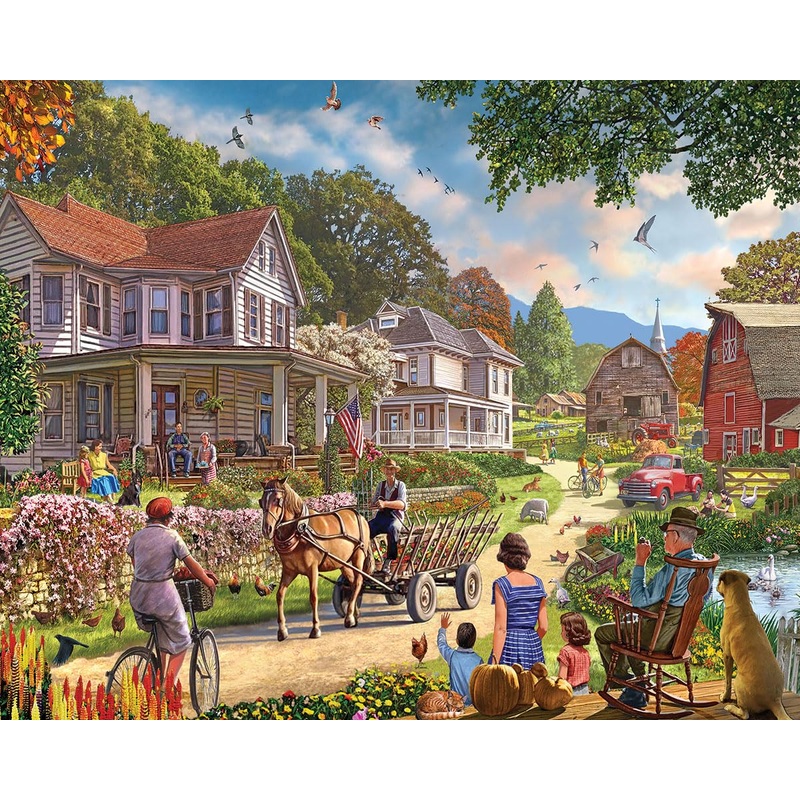 White Mountain Puzzles - Country Weekend - 1000 Piece Jigsaw Puzzle For Adults & Kids - Fun Family Activity - 24''X30''