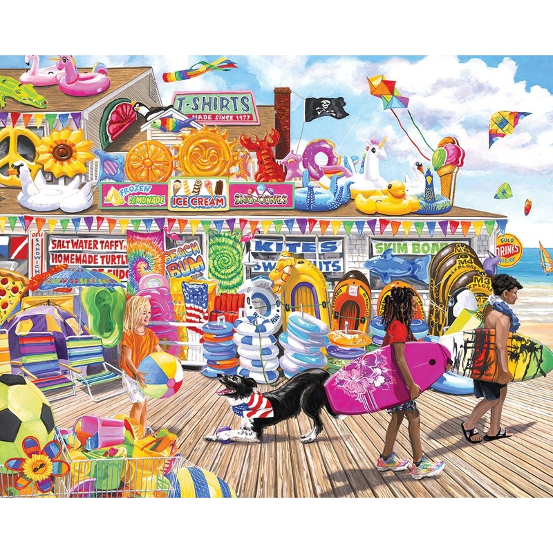 White Mountain Puzzles - Float Shop - 500 Piece Jigsaw Puzzle