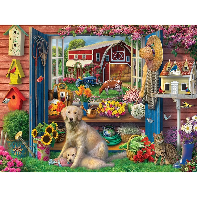 White Mountain Puzzles - Garden Shed - 500 Piece Jigsaw Puzzle For Adults & Kids - Fun Family Activity - 24''X30''