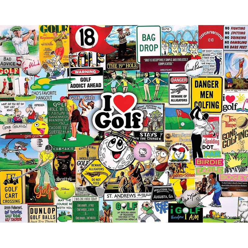 White Mountain Puzzles I Love Golf - 1000 Piece Jigsaw Puzzle