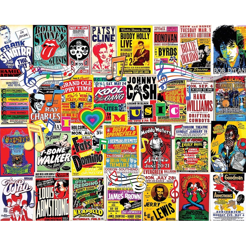 White Mountain Puzzles I Love Music - 1000 Piece Jigsaw Puzzle