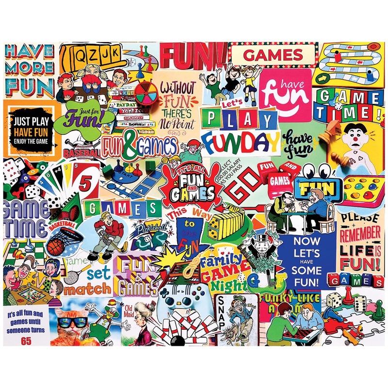 White Mountain Puzzles - It'S All Fun & Games - 1000 Piece Jigsaw Puzzle For Adults & Kids - Fun Family Activity - 24''X30''