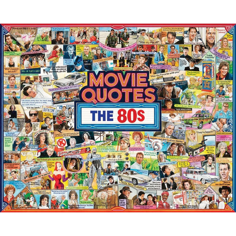 White Mountain Puzzles Movie Quotes The 80S 1000 Piece Jigsaw Popular Pop Culture Puzzle