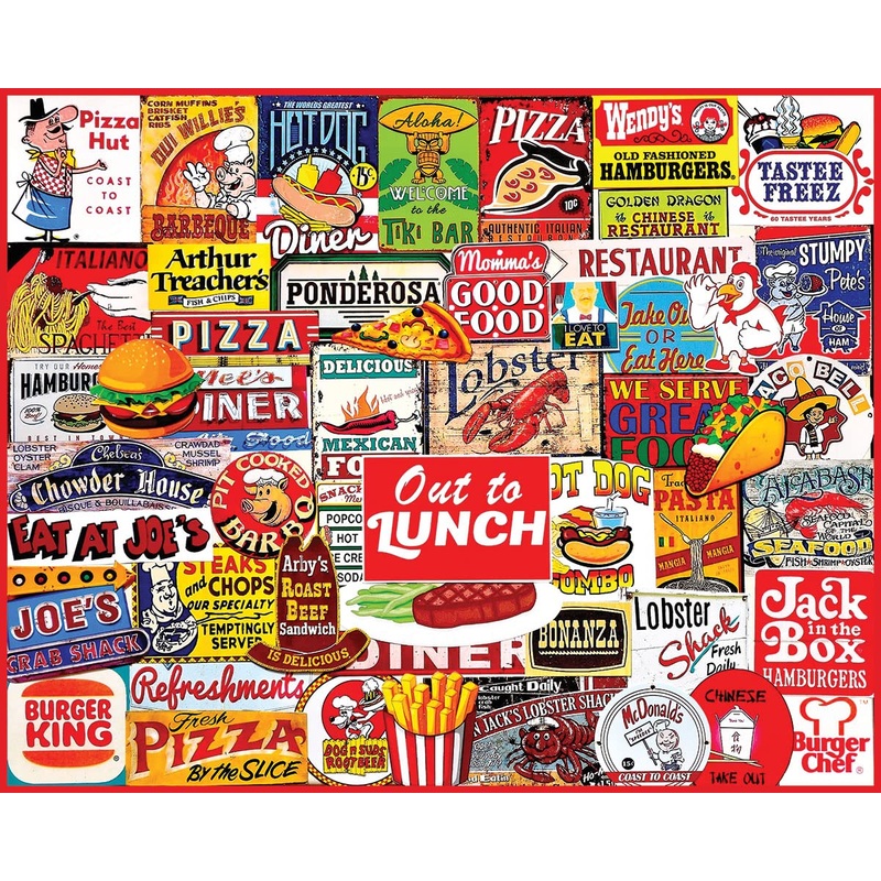 White Mountain Puzzles Out To Lunch, 1000 Pieces Jigsaw Puzzle