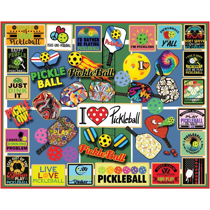 White Mountain Puzzles - Pickleball - 1000 Piece Jigsaw Puzzle