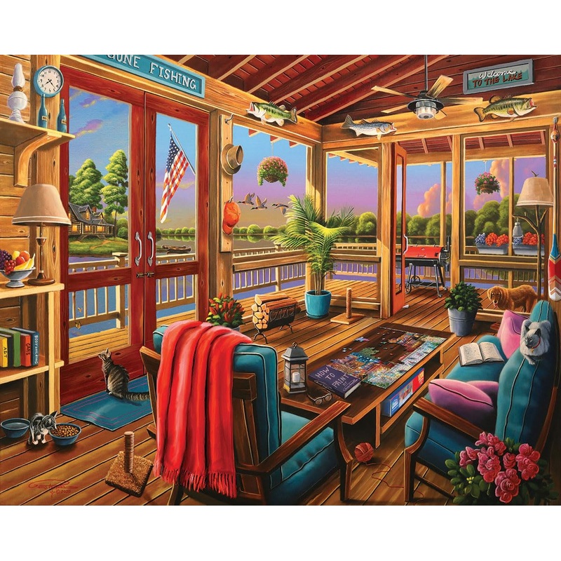 White Mountain Puzzles - Welcome To The Lake - 1000 Piece Jigsaw Puzzle
