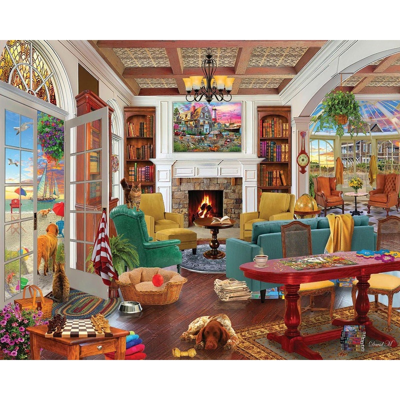 White Mountain Seaside Dreams 1000 Piece Jigsaw Puzzle Summer Beach House Puzzles For Adults And Family
