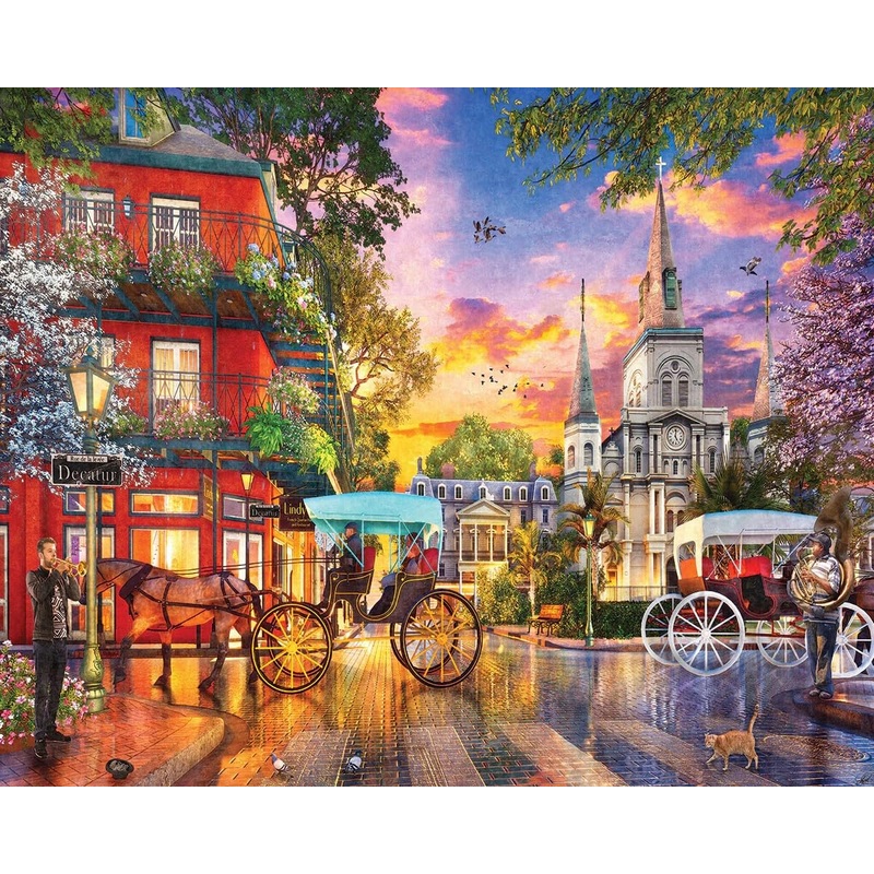 White Mountain - Sunset In New Orleans, 1000 Piece Jigsaw Puzzle, New Orleans Puzzle, Sunset Puzzle