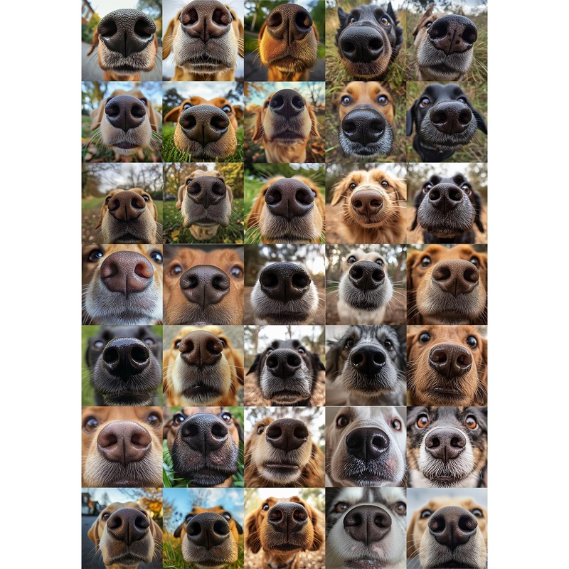 1000 Pieces Jigsaw Puzzles For Adults - Dog Snouts Delight - Unique Dog Puzzle For Family Fun - Challenging Puzzle Perfect For G