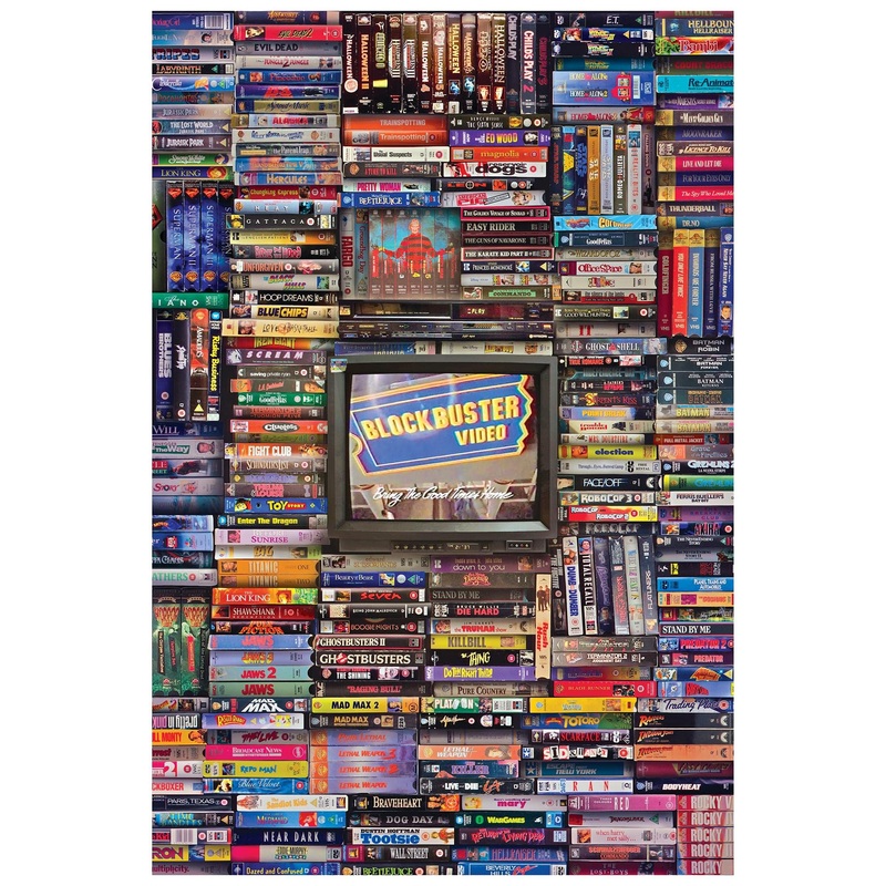 Blockbuster Era 1000-Piece Jigsaw Puzzle, Brain Teaser For Kids And Adults | 28 X 20 Inches
