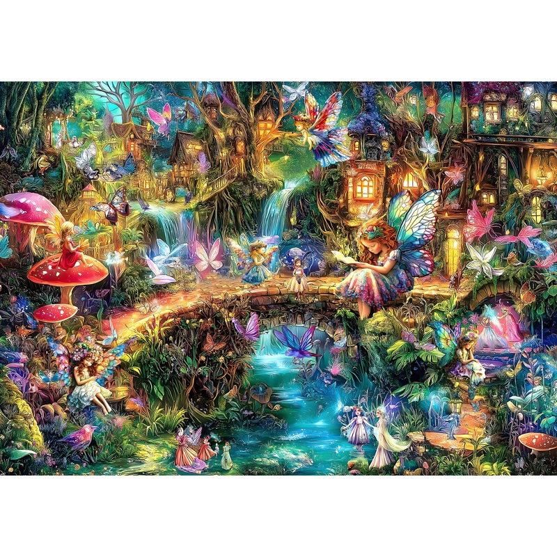Blueforest - Fantasy Elf World - 1000 Piece Jigsaw Puzzle For Adults Challenging Funny Family Puzzle Perfect For Game Nights Fin