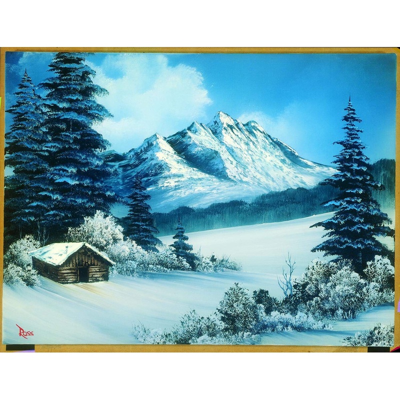 Bob Ross A Perfect Winter Day Nature Puzzle For Adults And Kids | Snowy Mountain 1000 Piece Jigsaw Puzzle Toy | Interactive Brain Teaser For Family Game Night | 28 X 20 Inches