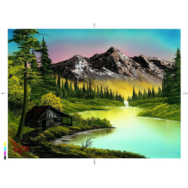 Bob Ross Mountain Retreat Nature Puzzle Board For Adults And Kids | Forest Lake Jigsaw Puzzle 1000 Pieces | Interactive Brain Teaser For Family Game Night | 28 X 20 Inches