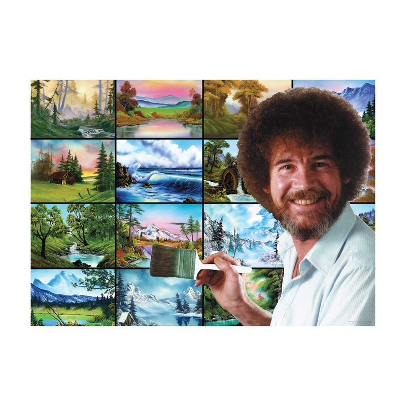 Bob Ross These Things Live Right In Your Brush Puzzle For Adults And Kids | Nature Painting 1000 Piece Jigsaw Puzzle Toy | Interactive Brain Teaser For Family Game Night | 28 X 20 Inches