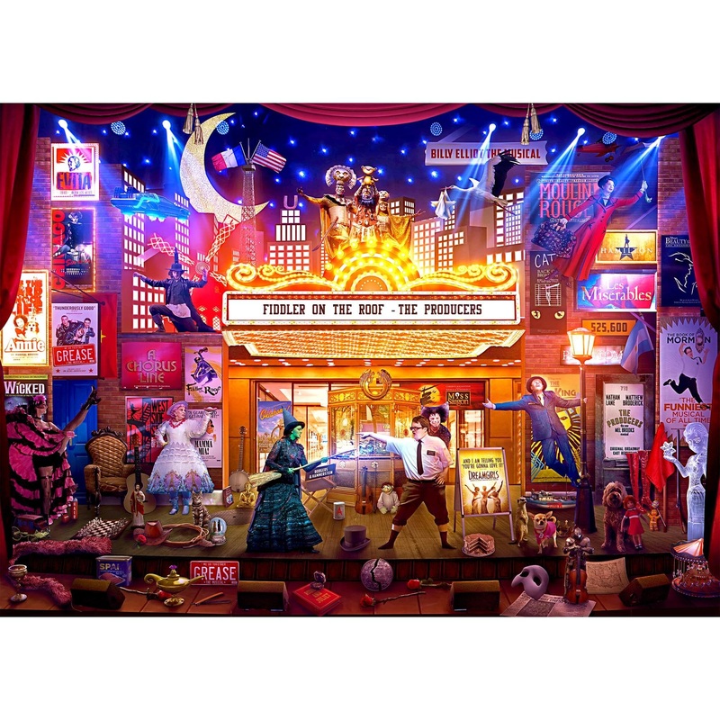 Broadway'S Best 1000-Piece Jigsaw Puzzle By Rachid Lotf | Fun Brain Teaser, Toys & Games For Kids And Adults | 28 X 20 Inches
