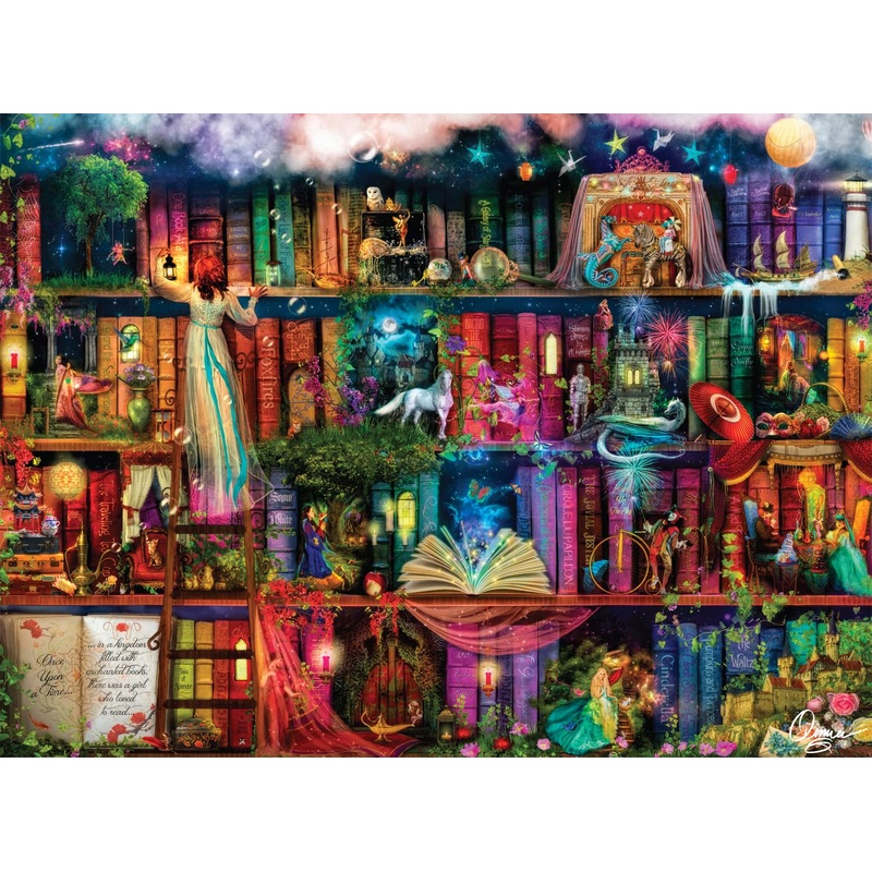 Buffalo Games - Aimee Stewart - Treasure Hunt Bookshelf - 1000 Piece Jigsaw Puzzle For Adults -Challenging Puzzle Perfect For Ga