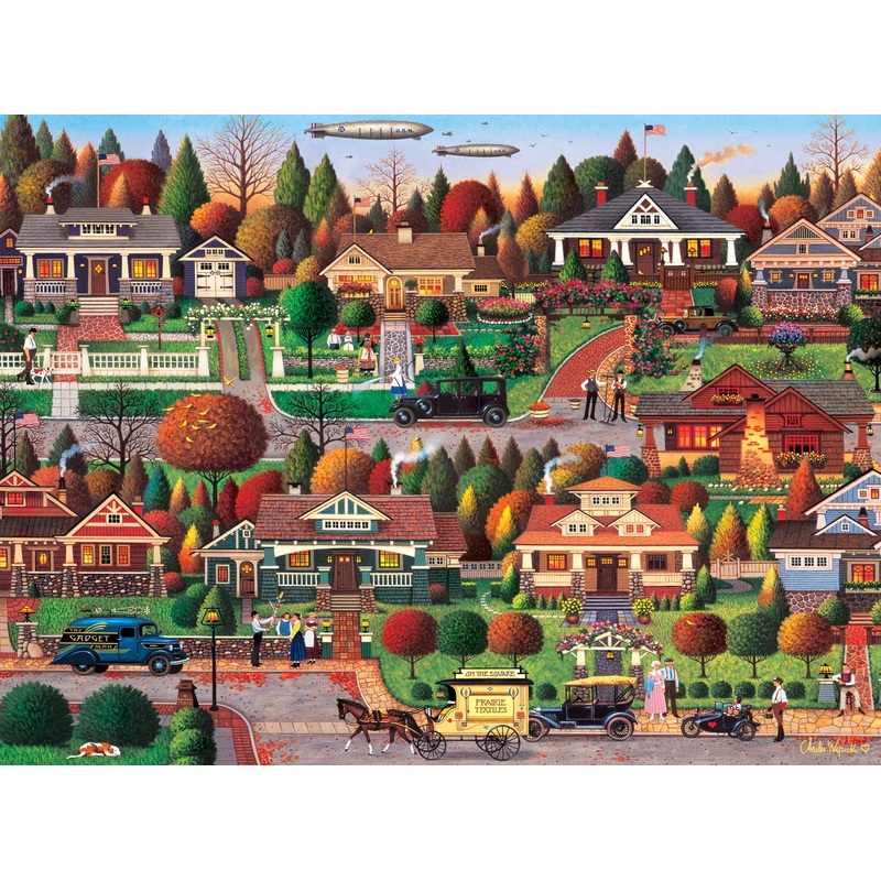 Buffalo Games - Charles Wysocki - Labor Day In Bungalowville - 1000 Piece Jigsaw Puzzle