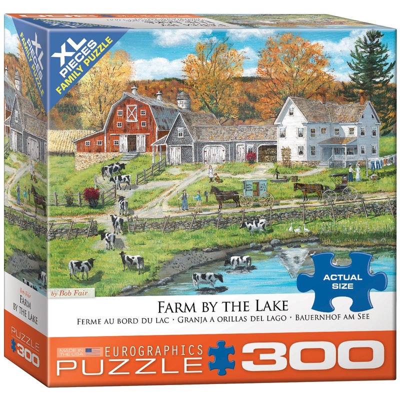 Farm By Lake Family Puzzle 300Pc