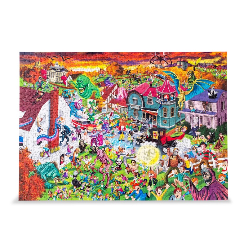 Horror Attack 1000-Piece Jigsaw Puzzle | Fun Brain Teaser, Toys & Games For Adults | 28 X 20 Inches