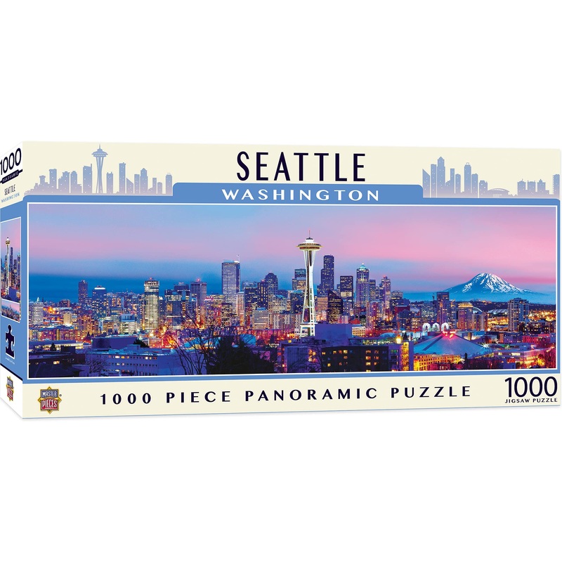 Masterpieces 1000 Piece Jigsaw Puzzle For Adults, Family, Or Kids - Seattle Panoramic - 13'X39'