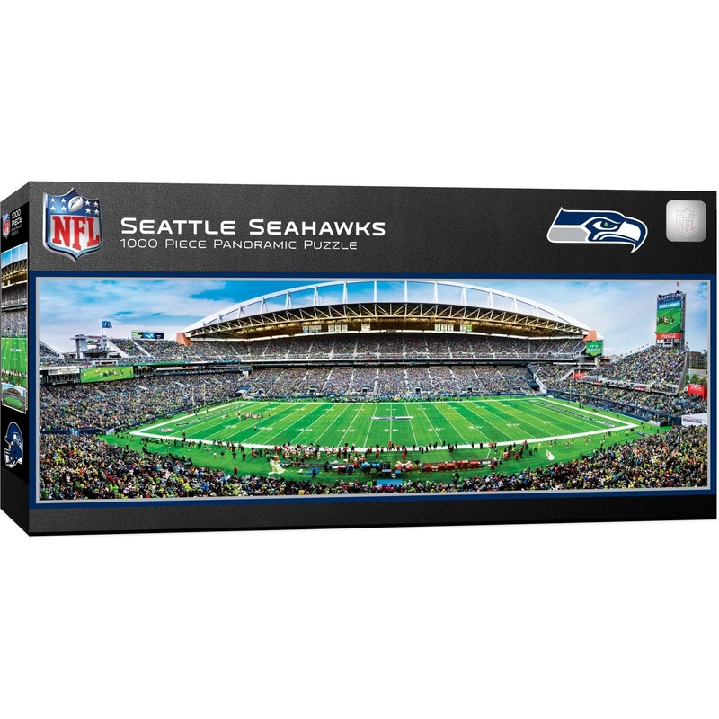 Masterpieces 1000 Piece Sports Jigsaw Puzzle - Nfl Seattle Seahawks Center View Panoramic - 13'X39'