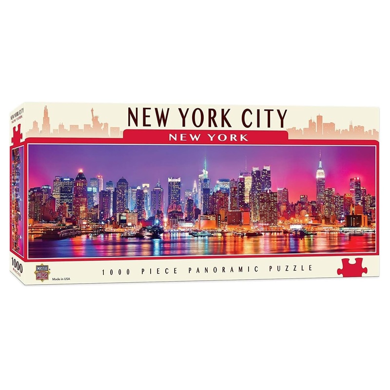 Masterpieces Cityscape Panoramics 1000 Puzzles Collection - New York Panoramic 1000 Piece Jigsaw Puzzle