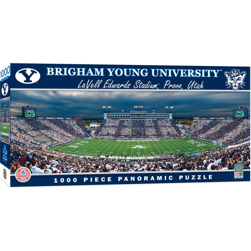 Masterpieces Ncaa Brigham Young Byu Cougars, Stadium Panoramic Jigsaw Puzzle, Lavell Edwards, 1000 Pieces