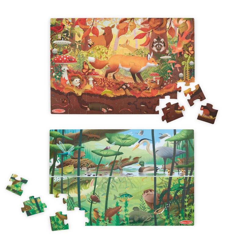 Melissa & Doug Double-Sided Seek & Find Puzzle - Fsc Certified