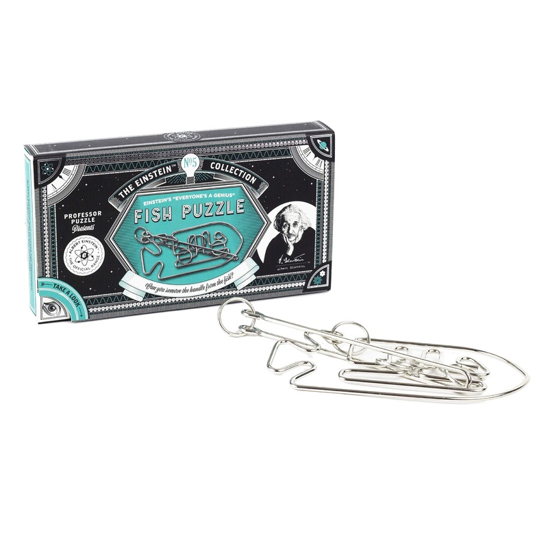 Professor Puzzle The Einstein Collection EinsteinS Fish/Metal Entanglement Puzzle/Interlocking Brain Teaser 3D Brain Teaser Puzzle