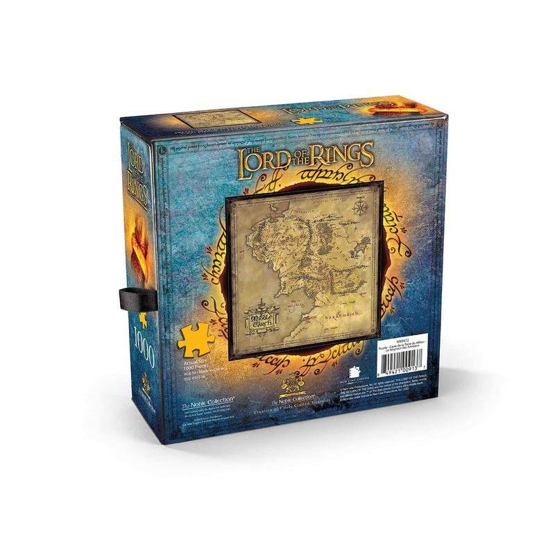The Noble Collection Lord Of The Rings Map Of Middle Earth Puzzle